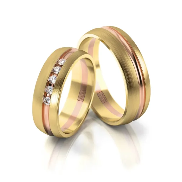 Trouwringenset 80157 - 5 x 0.02ct.