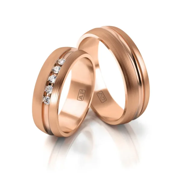 Trouwringenset 80157 - 5 x 0.02ct.