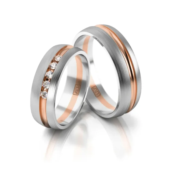 Trouwringenset 80157 - 5 x 0.02ct.