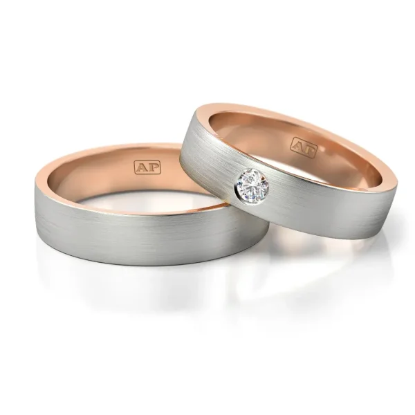 Trouwringenset 80249 - 0.06ct.