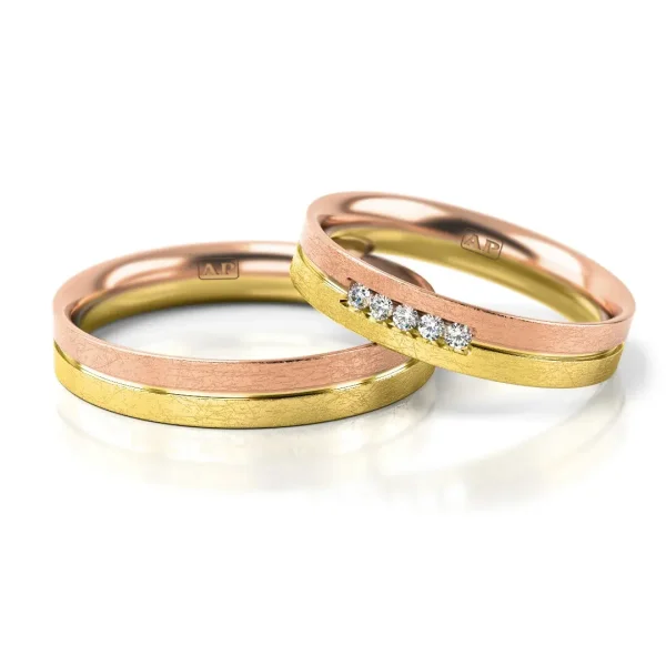 Trouwringenset 80265 - 5 x 0.015ct.