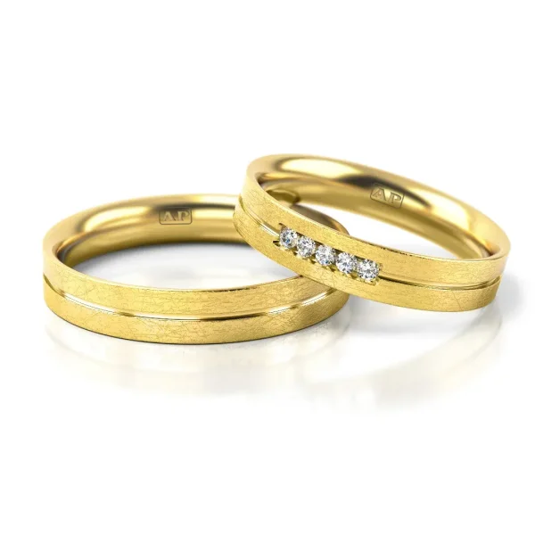 Trouwringenset 80265 - 5 x 0.015ct.