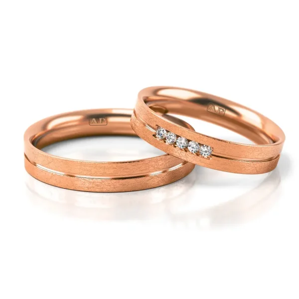 Trouwringenset 80265 - 5 x 0.015ct.