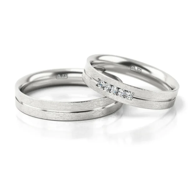 Trouwringenset 80265 - 5 x 0.015ct.