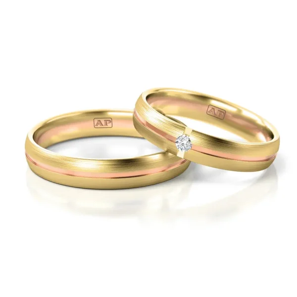 Trouwringenset 80267 - 0.04ct.