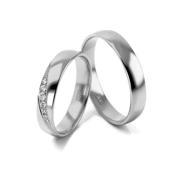 Trouwringenset 80317 - 0.09ct.